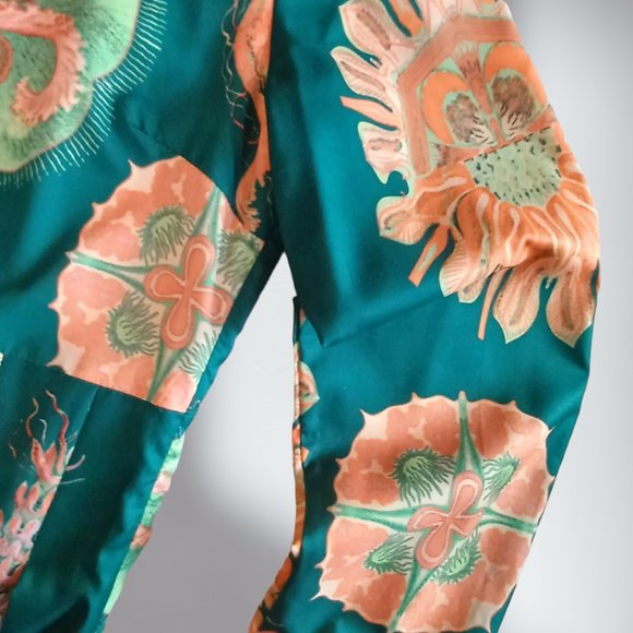 Funky Jellyfish print Pleated A-line dress size 8-10 - Picture 2 of 3